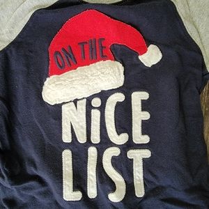 Gymboree long sleeve "ON THE NICE LIST" Santa shirt for Christmas pictures